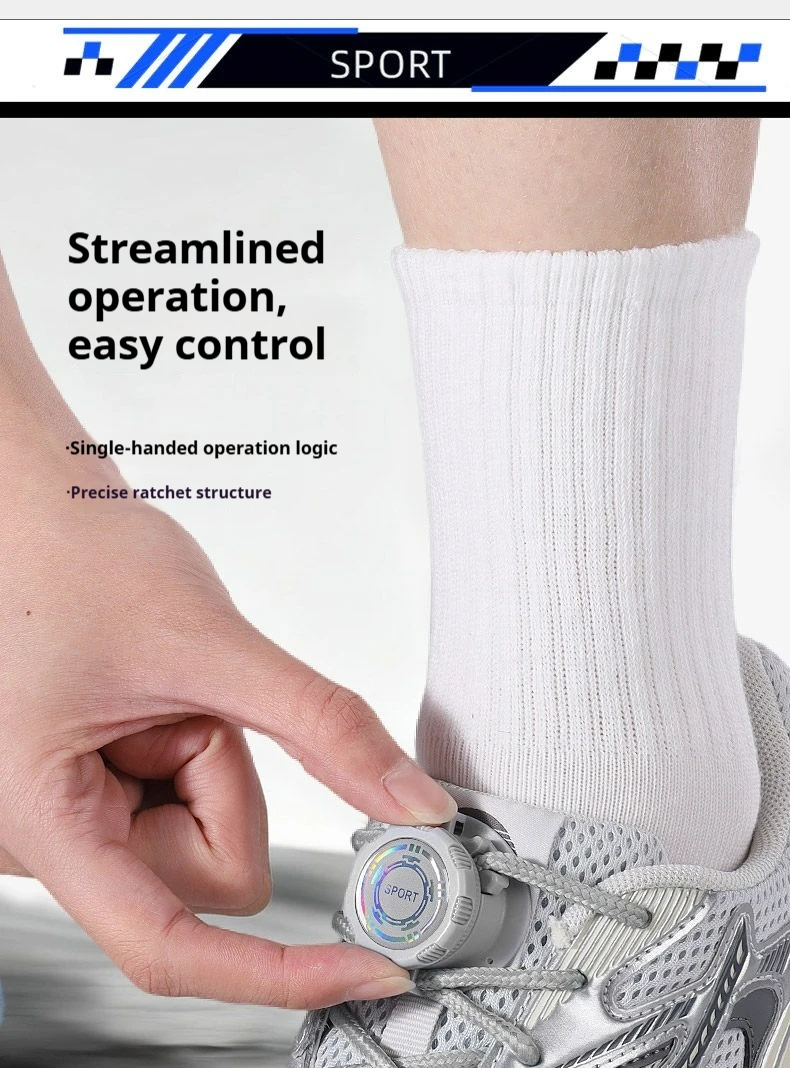 1 Paar Schnürsenkel ohne Schnürsenkel für Tennisschuhe, dickes Seil mit einfacher Drehverschluss-Schnalle, einfaches Schnürsystem, Schuhzubehör. – Detail 3