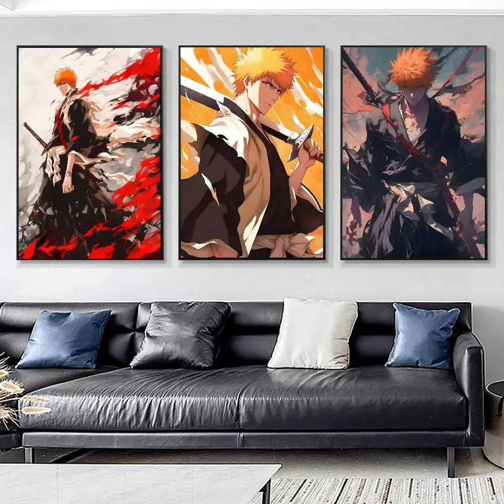 1pc Anime Character K-Kurosaki Ichigo Posters HD Print Vintage Wall Art Decor for Home Study Room