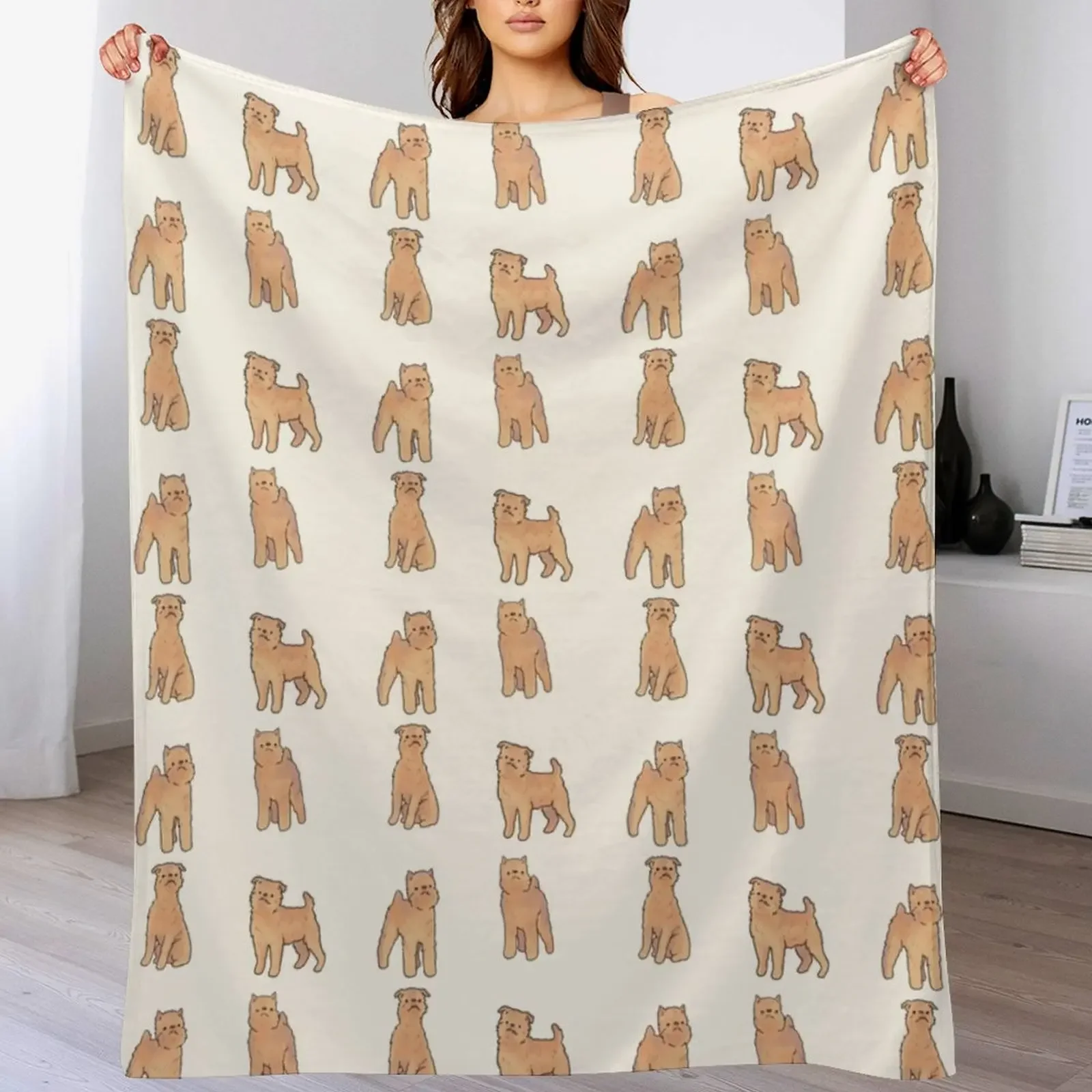 

brussels griffon dog pack Throw Blanket Multi Use Warm Blanket for Living Room Bedroom