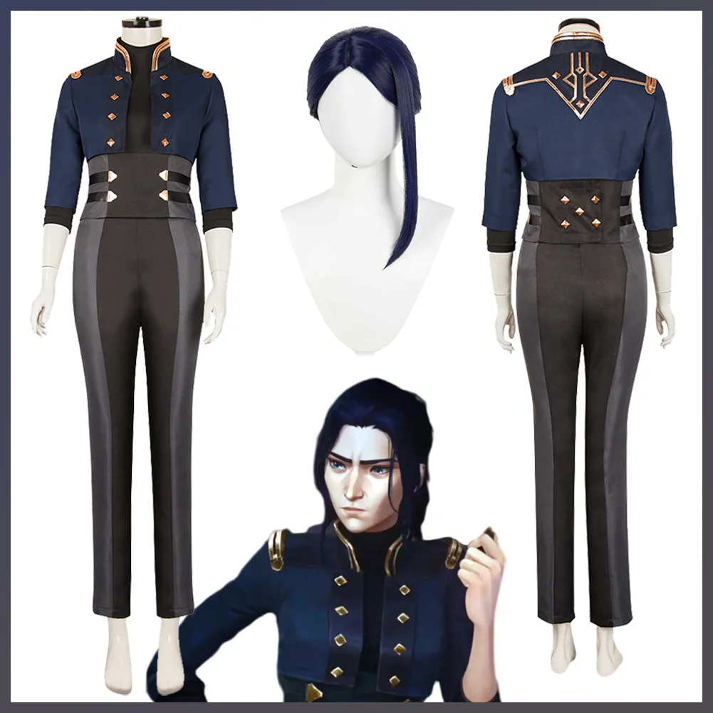 Disguise Arcane Caitlyn Kiramman Cosplay Uniform Game LoL TV 2 Sheriff of Piltover Costume Women Role Play Party Clothes