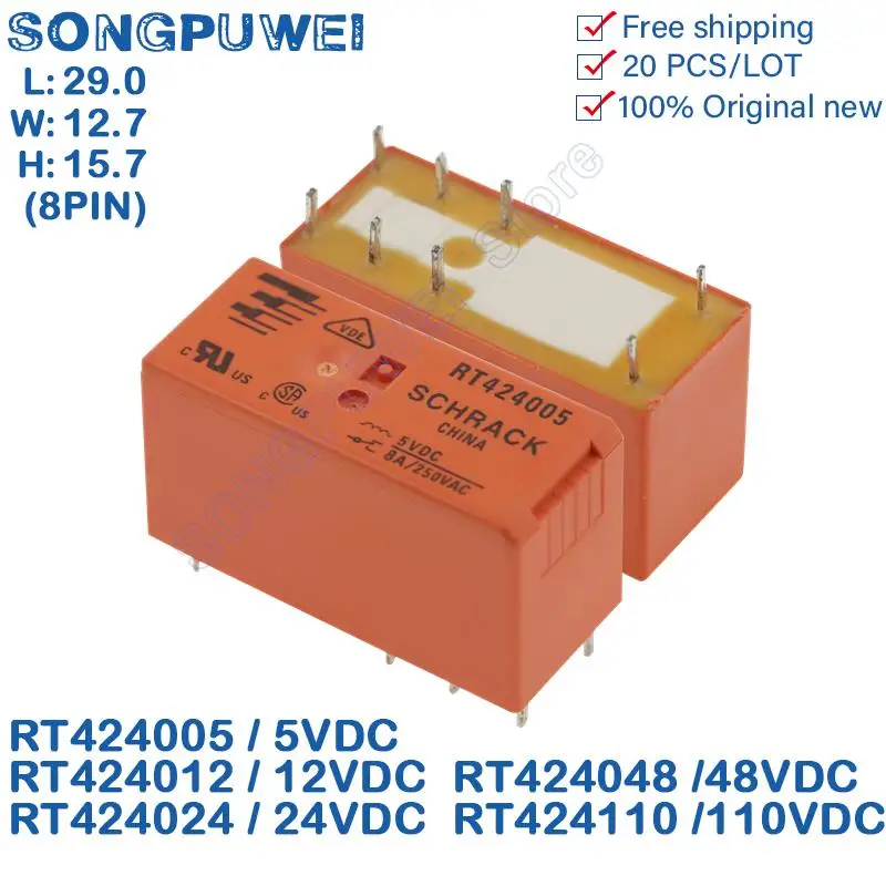 RT424024 Güç Rölesi: 5V/12V/24V DC ile 8A 250VAC, SPDT 2 Form C, 100% Orjinal Yeni – Detaylı Değerlendirme ve Kullanım Senaryoları