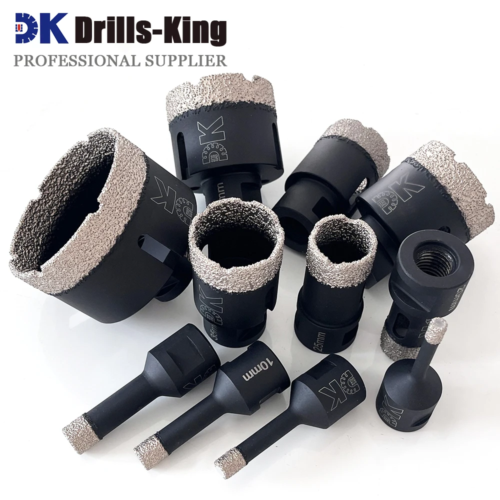 M14 Thread Dry Vacuum Brazed Diamond Drilling Core Bit Porcelain Tile Drill Bit Marble Stone Masonry Hole Saw For Angle Grinder