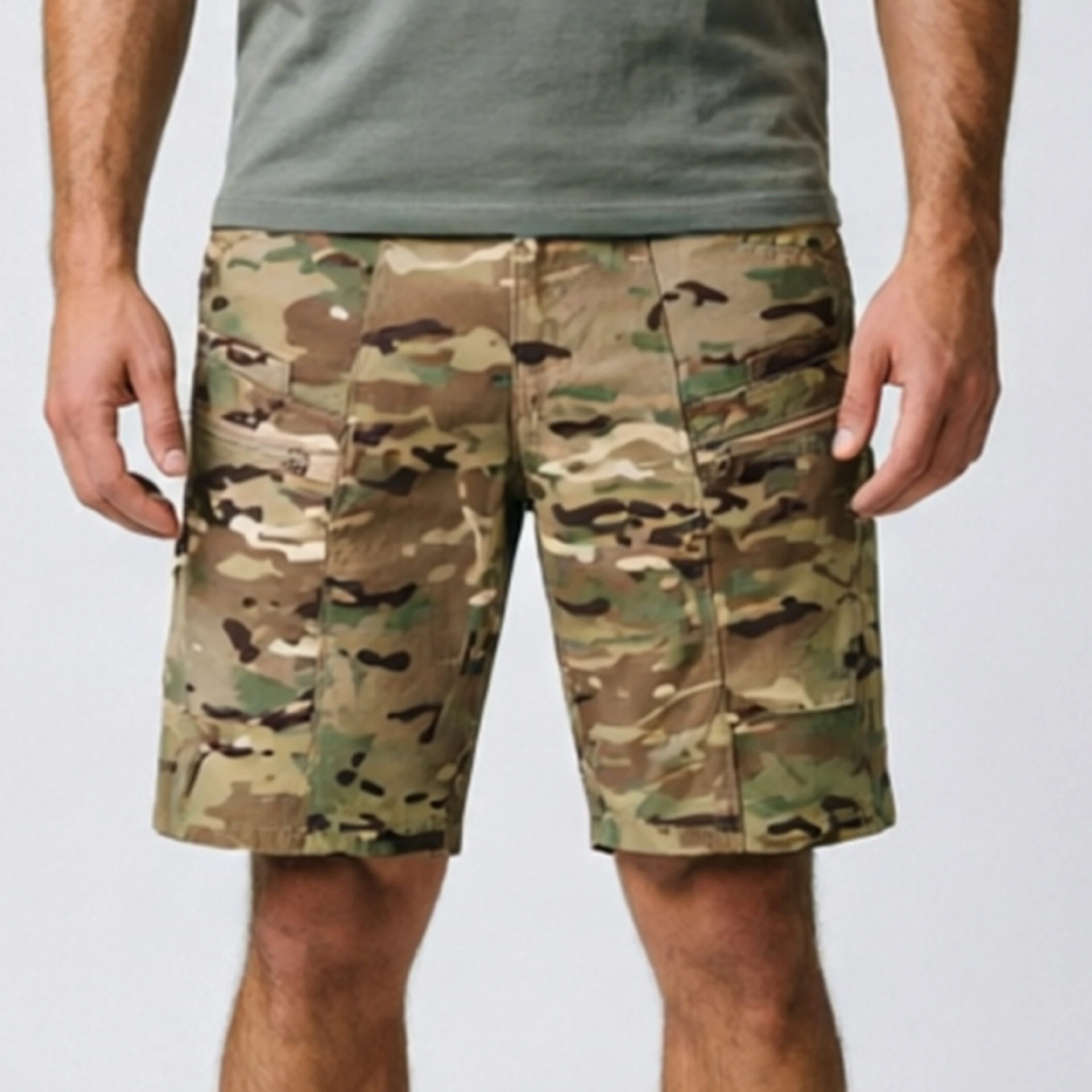 Men's Tactical Cargo Shorts Water-Repellent Multi-pocket Summer Outdoor Hiking Training Shorts