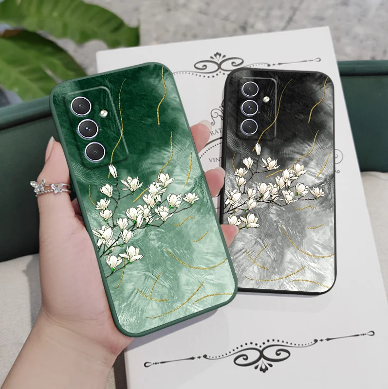 Custodia per telefono Tinsel Flower per Samsung Galaxy A16 A06 A54 A34 A24 A14 A55 A35 A25 A15 A05 A05S A04 A04S A04E 4G 5G Cover