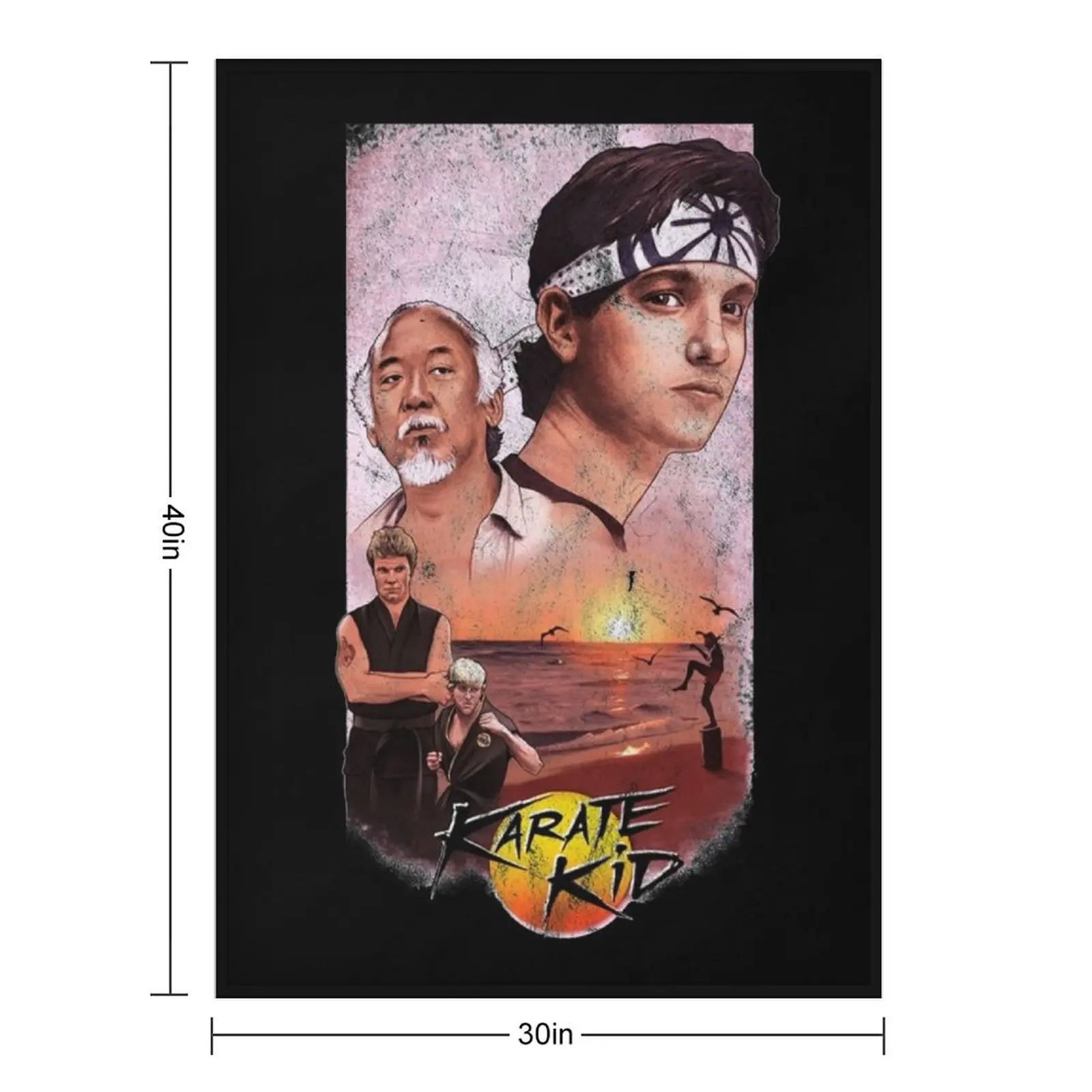 Karate kid design Throw Blanket decorative funny gift valentine gift ideas Thermals For Travel Blankets