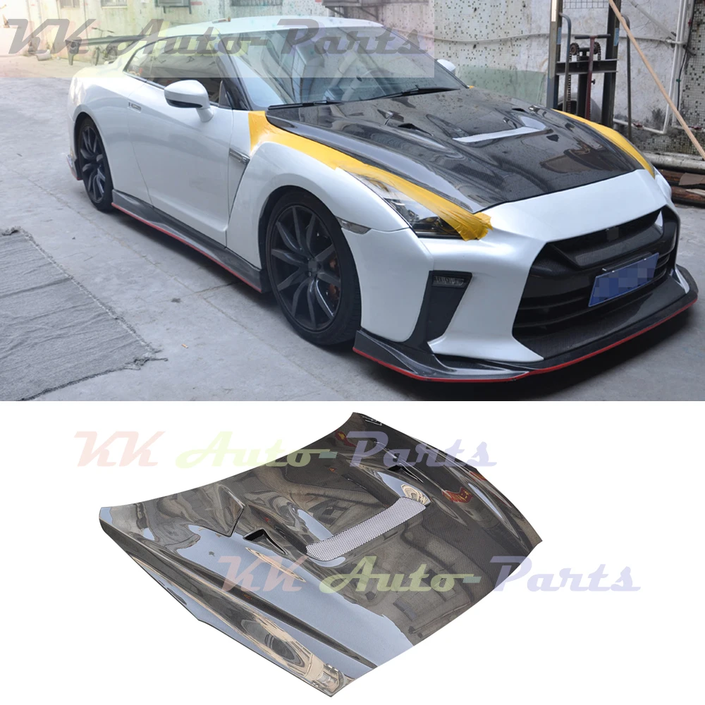 For Nissan GTR R35 2008-2017 Carbon Fiber Front Hood Bonnet Cover Auto Tuning Body Kit