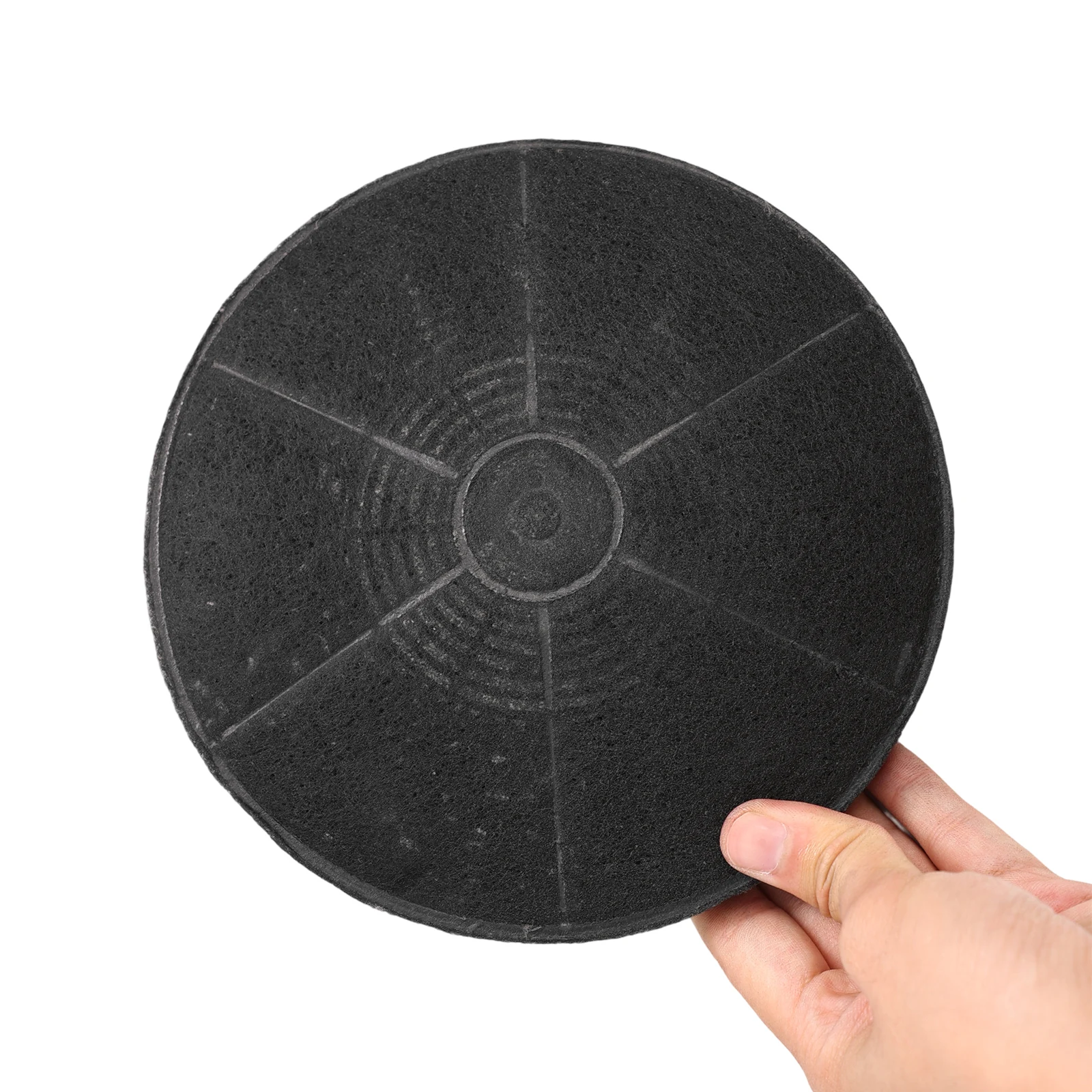 Black 175mm*15mm Kitchen Range Hood Filter Round Reliable Activated Carbon Filter Kitchen Range Hood Efficient Smell Control