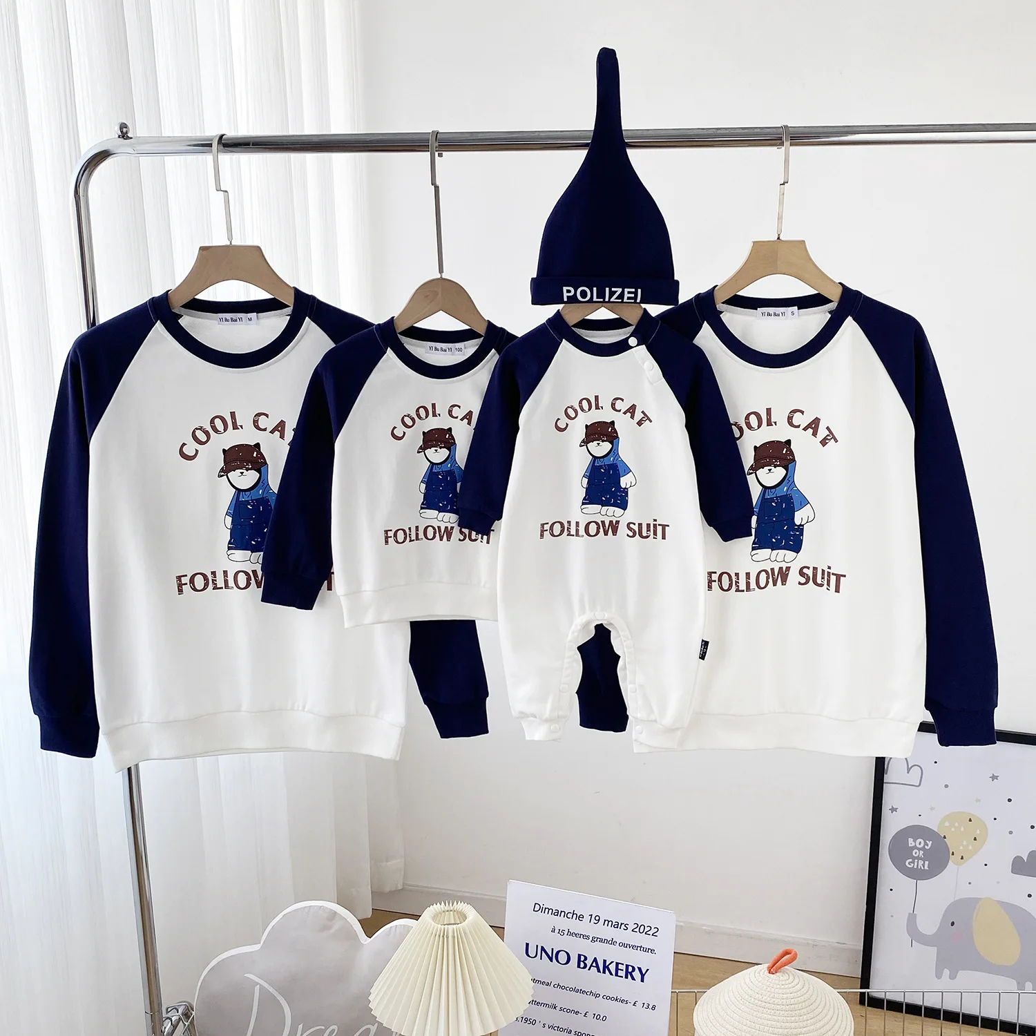 Sweatshirts for The Whole Family Autumn Winter Dad Mom and Son Daughter Clothes Korean Bear Children's Clothing Toddler Romper