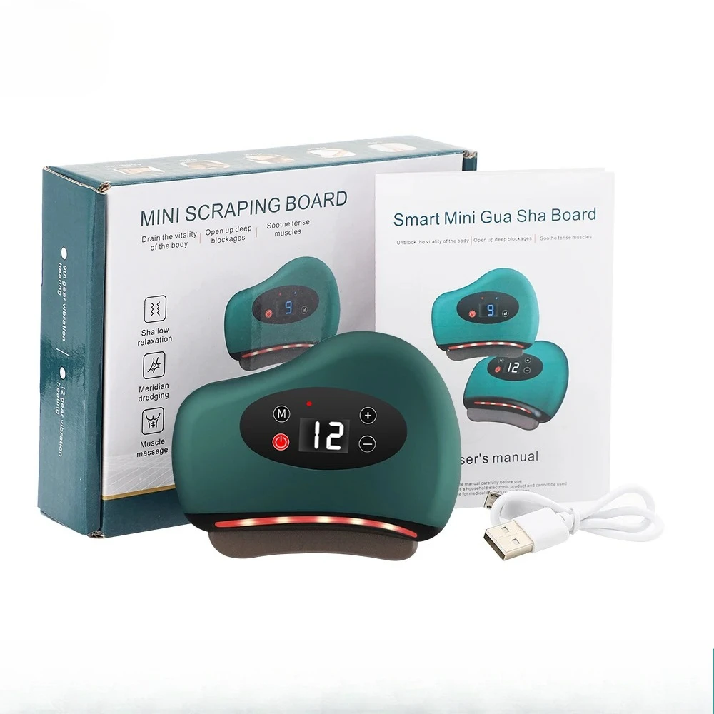 

Electric Guasha Massager Body Scraping Heating Vibration Muscle Guasha Face Neck Eye Massage Knife Stone Gua Sha Gouache Scraper