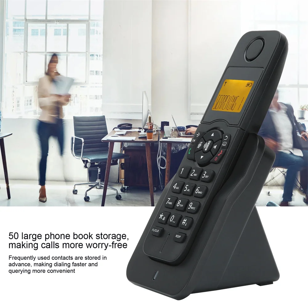 LCD Caller ID Display Digital Cordless Telephone Wireless Home Phones Hand-Held Free Intercom Hands-Free Calling for Home Office