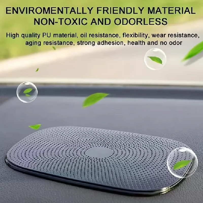 1Pcs Black Silicone Car Dashboard Mat Non-Slip Sticky Adhesive Magic Pad Anti-Slide Vehicle Phone Holder for Dashboard