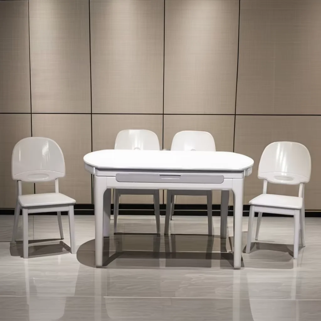 

#New folding dining table and chairs dining room furniture set slate and 6 chairs