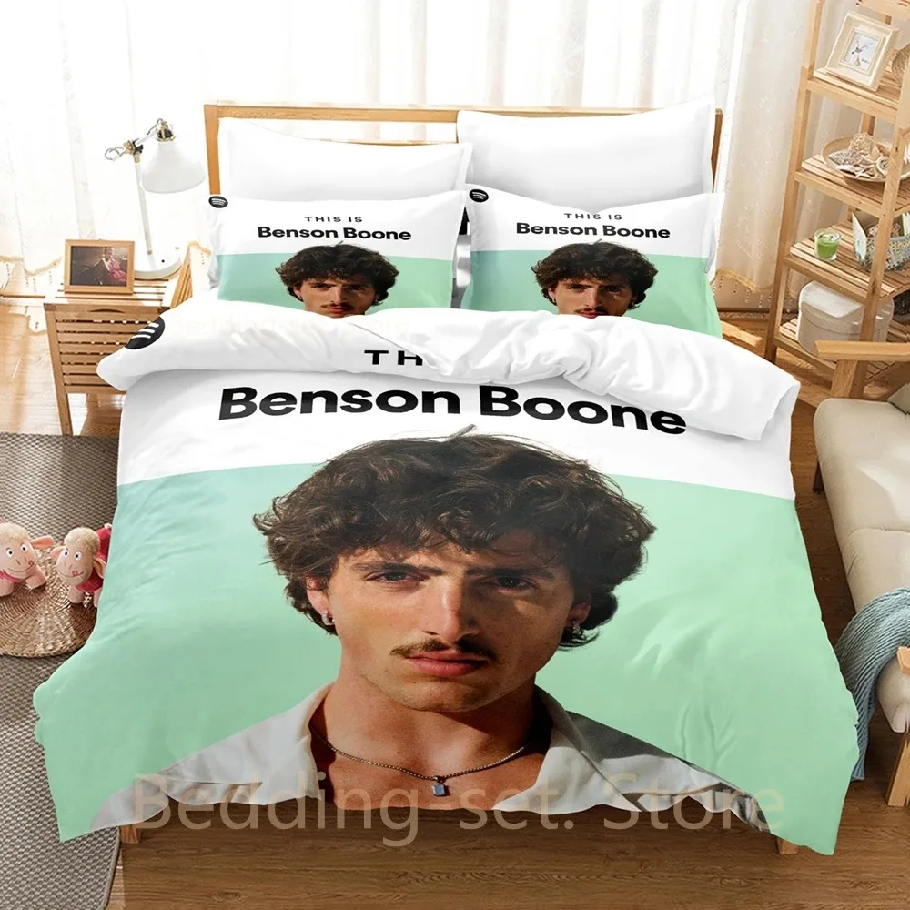 Benson Boone Bedding Set Single Twin Full Queen King Size Bed Set Adult Kid Bedroom Duvetcover Sets 3D Print Anime Bed Sheet Set