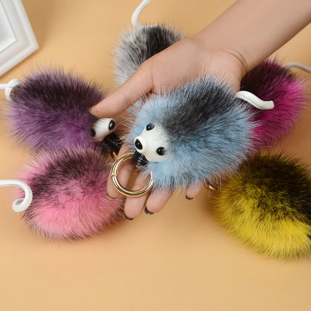 

Hedgehog Keychain Premium Polished Zinc Alloy Key Ring Anti Rust Non Fading Keychain Trinket for Purse School Bag Car