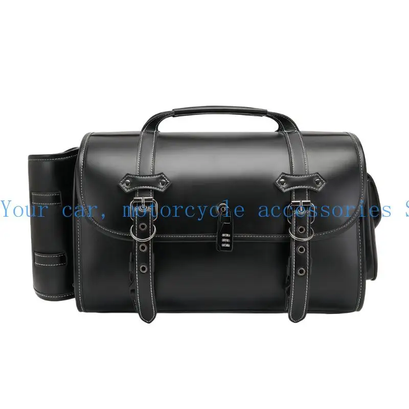 

31BC Motorcycle Back Bags Waterproof Tail Bag Rear Bag PU Leather Storage Bag Cycling Helmets Bag