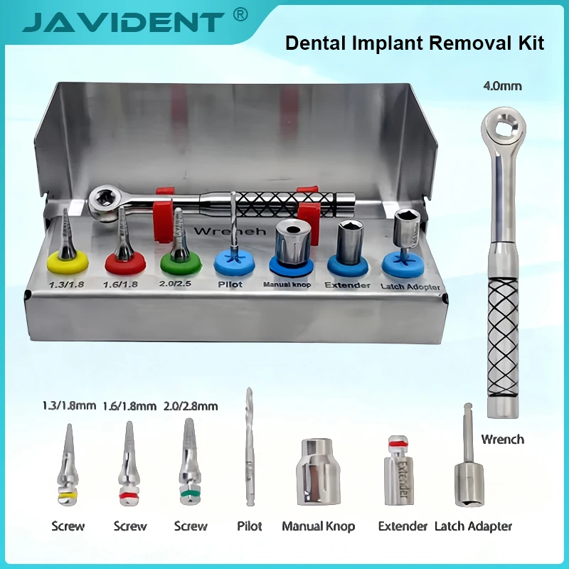 1Set Dental Implant Removal Kit, Bone Expander, Removal of Damaged Fixations, Dental Implant Screwdriver