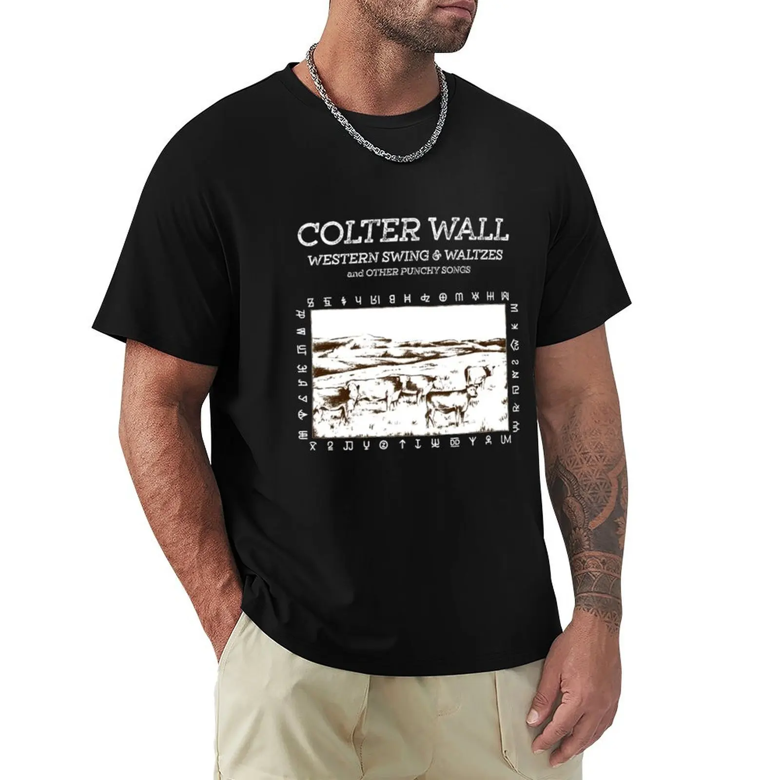 

Colter Wall Western Tour 2020 nekat12 ao den T-Shirt oversized graphic tee oversizeds t shirt men