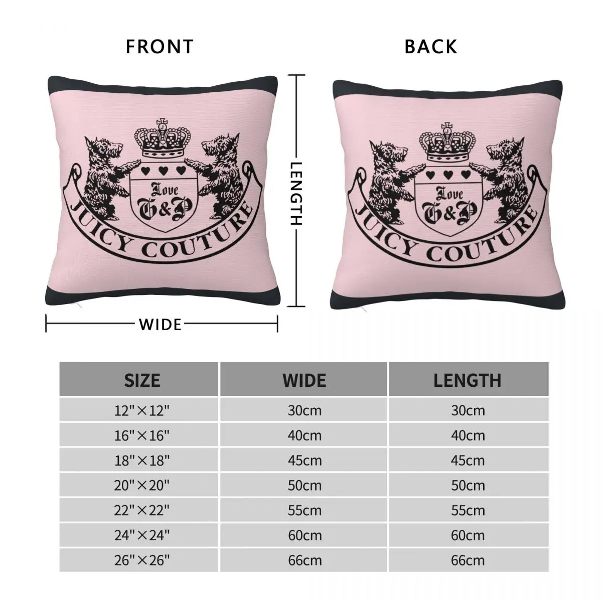 Juicy Couture 1 Pillow Case Pillow Cover Body Pillow Pillow Cases Pillow Case Decorative