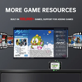 JMachen Hyper Base RB2 Portable Retrobat External Game HDD with 100000+ Games for PS2/PS1/Wii/PSP/N64/MAME/DC/SS Laptop/PC/Windows