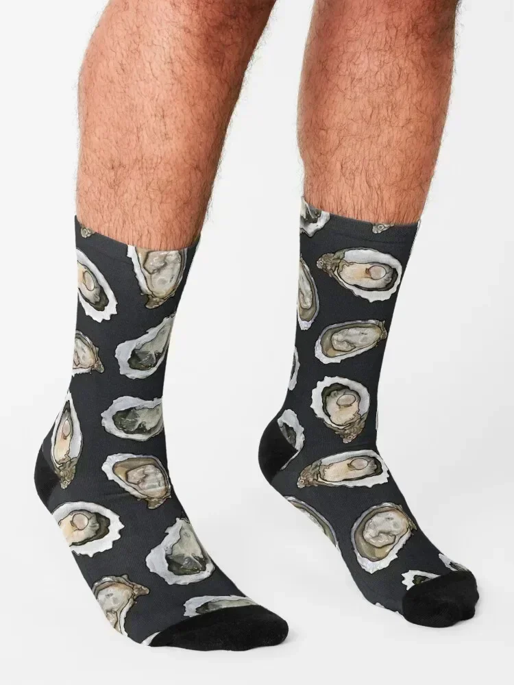 Oysters and pearls in Charcoal Socks winter gifts Men's luxe Wholesale Socks Woman Men's