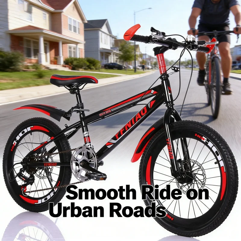 Black and Red【Variable Speed Disc Brake】Standard Children's Bicycle Disc Brake Variable Speed Mountain Bike20Big Kids Student Bi