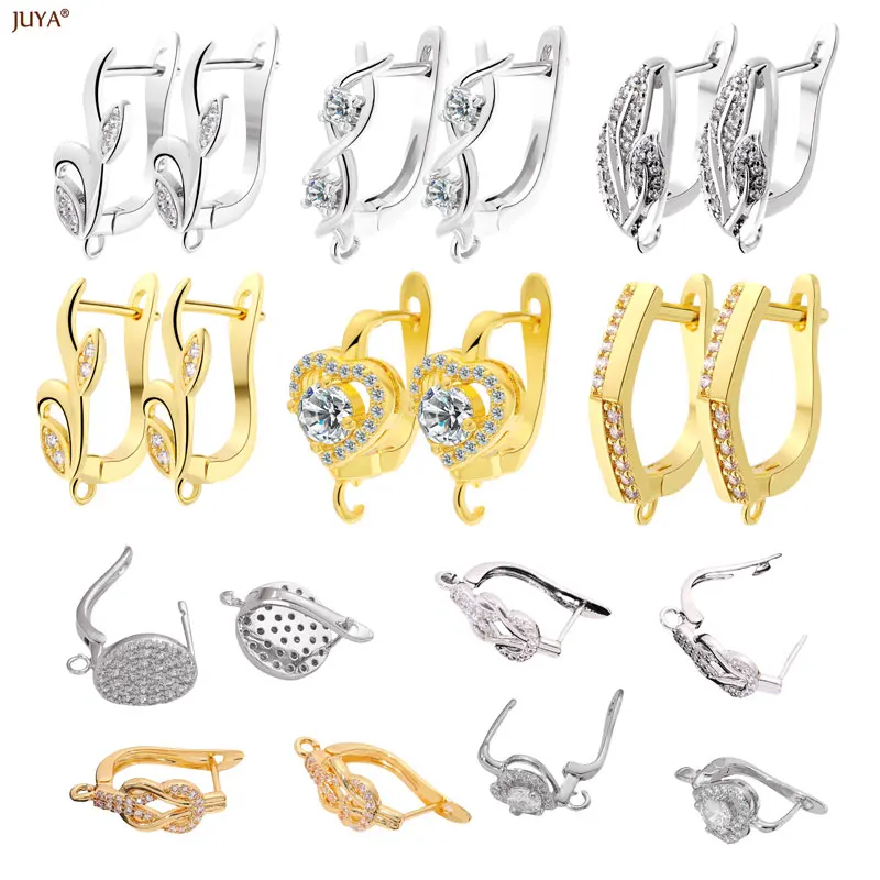 

JUYA Multiple Style Earrings Hooks Ear Wire Clasps Fasteners Jewelry Findings Accessories DIY Women Pearl Earring Supplies