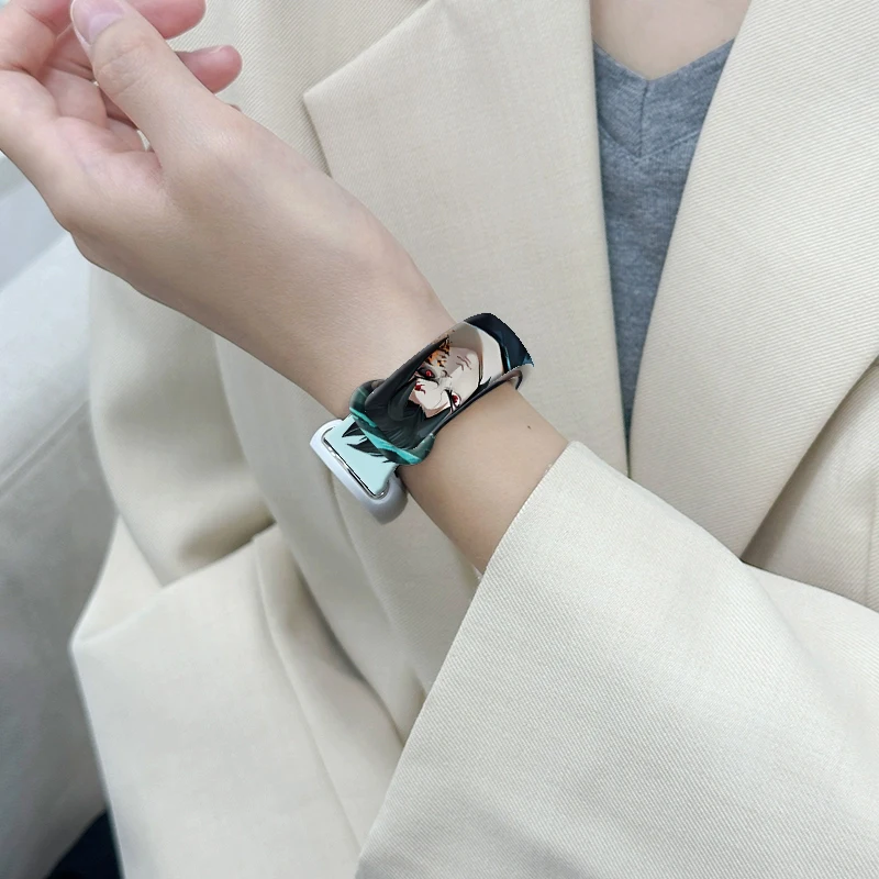 Браслет с принтом серии Наруто для Xiaomi Mi Band 10, сменный браслет для Mi Band 9 8, умный спортивный ремешок для часов