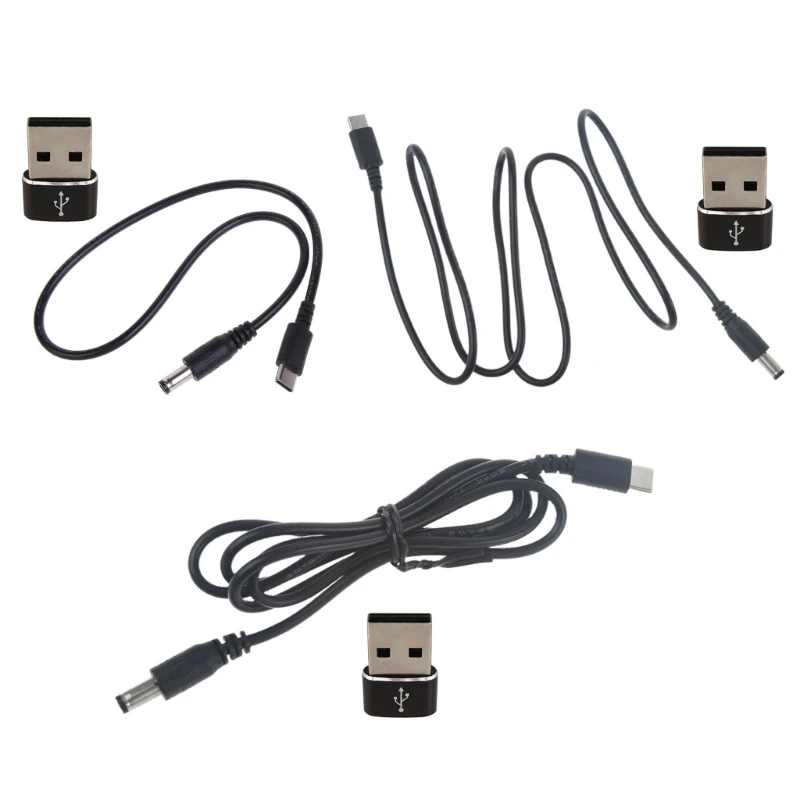 User Friendly USB C Power Cable,USB Type C to DC5.5x2.1mm Power Cable High Performances Home Travel Charging Drop Shipping