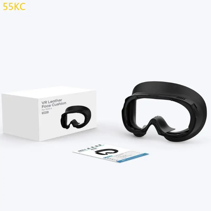 55KC Face Bracket Sponge Face Pad Replacement for Pico 4 Headset Washable Sweat-Proof Leather Face Cover