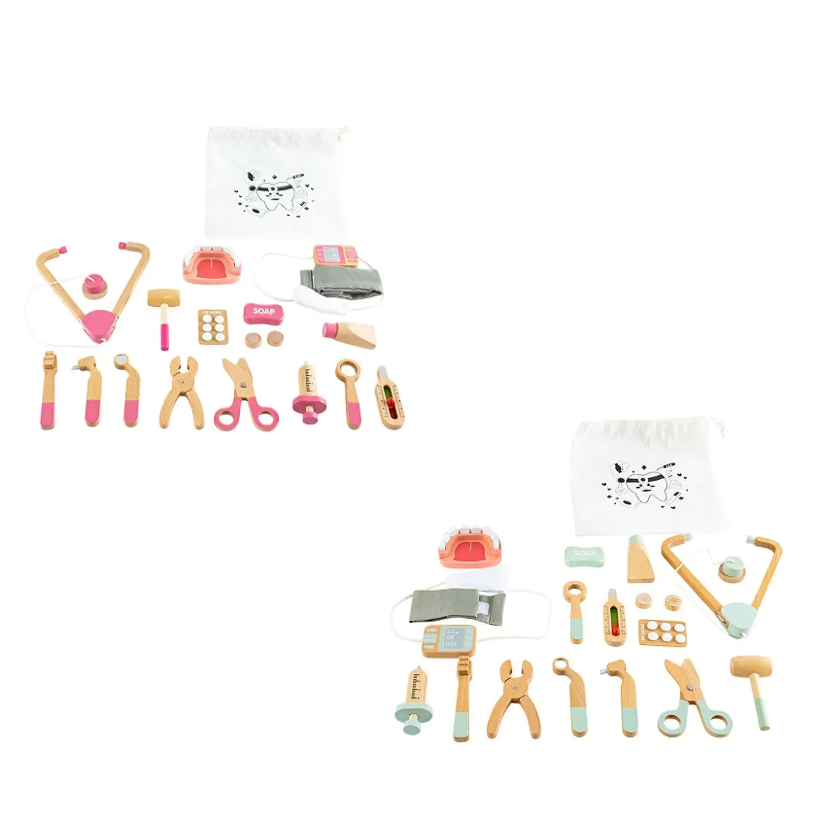 مجموعة أدوات الطبيب المكونة من 17 قطعة للأطفال الصغار مجموعة ألعاب الطبيب ألعاب تعلم حقيبة طبيب واقعية للأطفال الصغار من سن 3 4 5