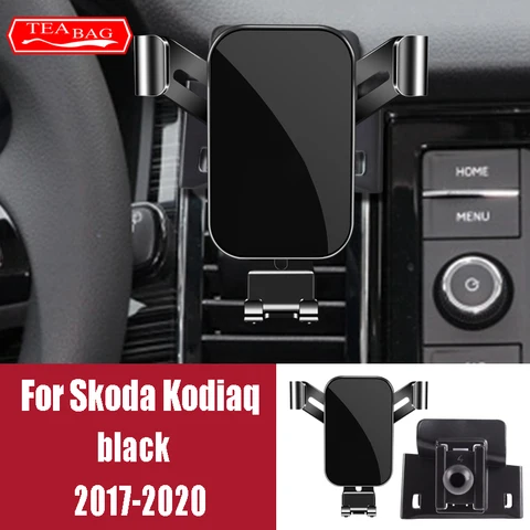 Автомобильный держатель для мобильный телефон, для Skoda Kodiaq, Karoq, Kamiq 2017, 2020, GPS, с креплением на вентиляционное отверстие, с защелкой