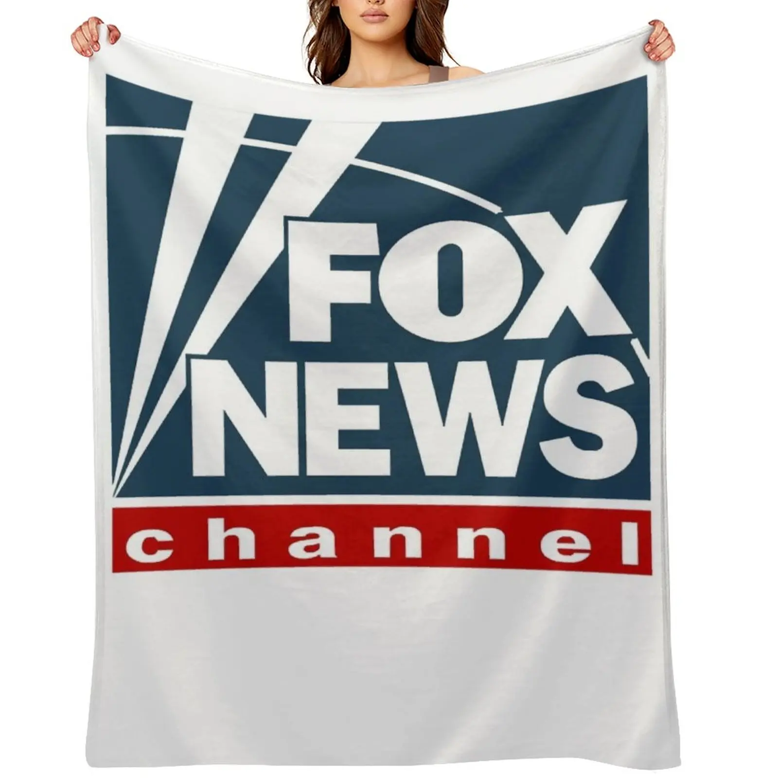 F O X NEWS Logo كلاسيكي تي شيرت رمي بطانية أريكة كبيرة رمي أريكة عملاقة بطانيات متعددة الأغراض #2