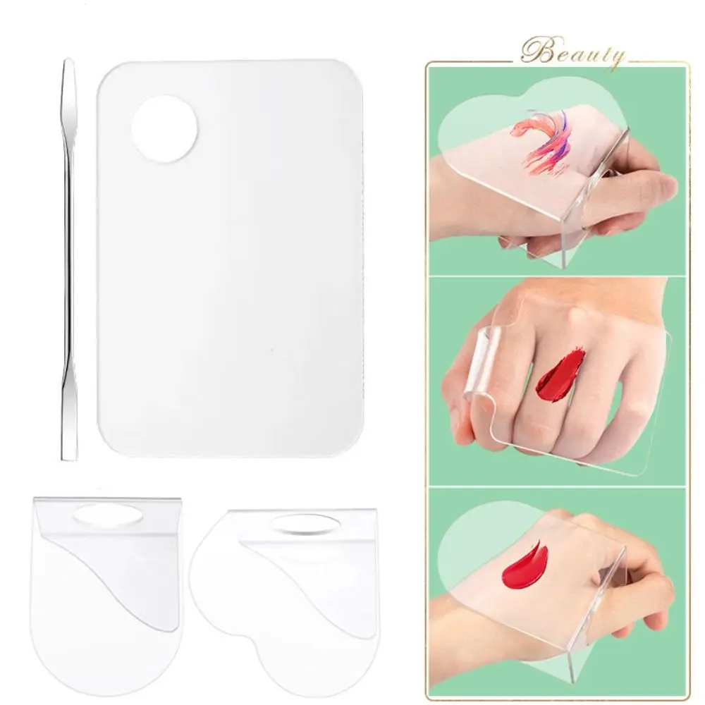 Spatula Rod Nail Polish Mixed Painting Plate Eye Cream Blending Plate Nail Art Palette Makeup Palette Foundation Mixing Tray