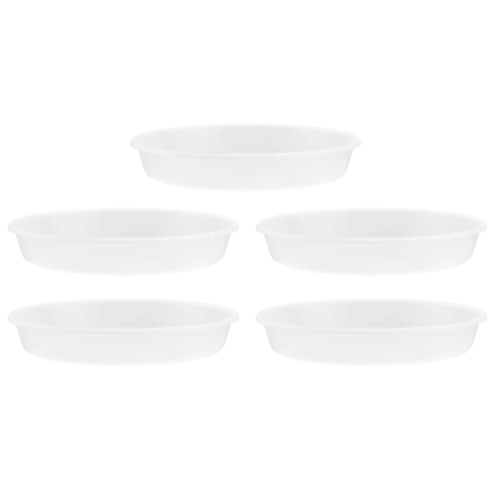 

5pcs Flower Pot Tray Heat Resistant Plastic Plant Saucer Durable Bonsai Pot Trays Garden Balcony 16.5Cm Transparent