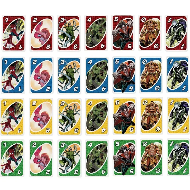 Spider-Man UNO Mickey Mouse Game Board Stitch NARUTO UNO Cards Table Family Party Boardgame Funny Friends Entertainment Poker