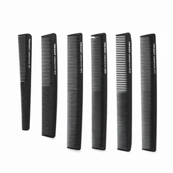 Peigne de coiffure noir ultra-fin pour hommes, plat, coupe de cheveux, barbier, usage spécial, 6 styles