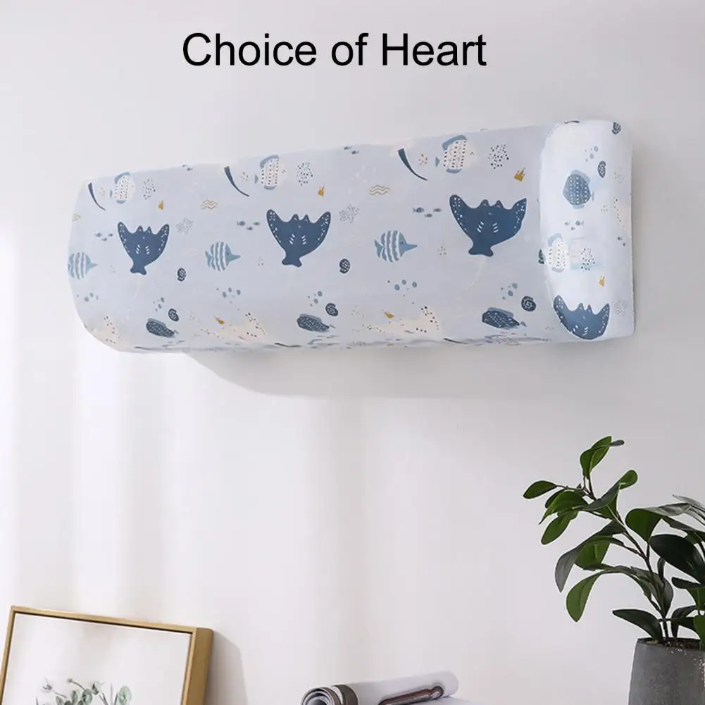 Dust Cover Practical Long Service Life Protective Cover Anti-scratch Printed Air Conditioner Cover for Home