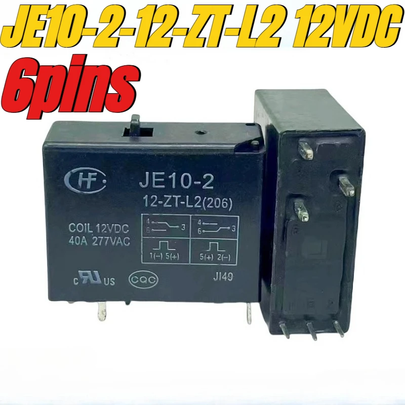 

（Brand New Original）1pcs/lot 100% original genuine relay:JE10-2-12-ZT-L2 12VDC 40A 6pins Magnetic holding double coil relay