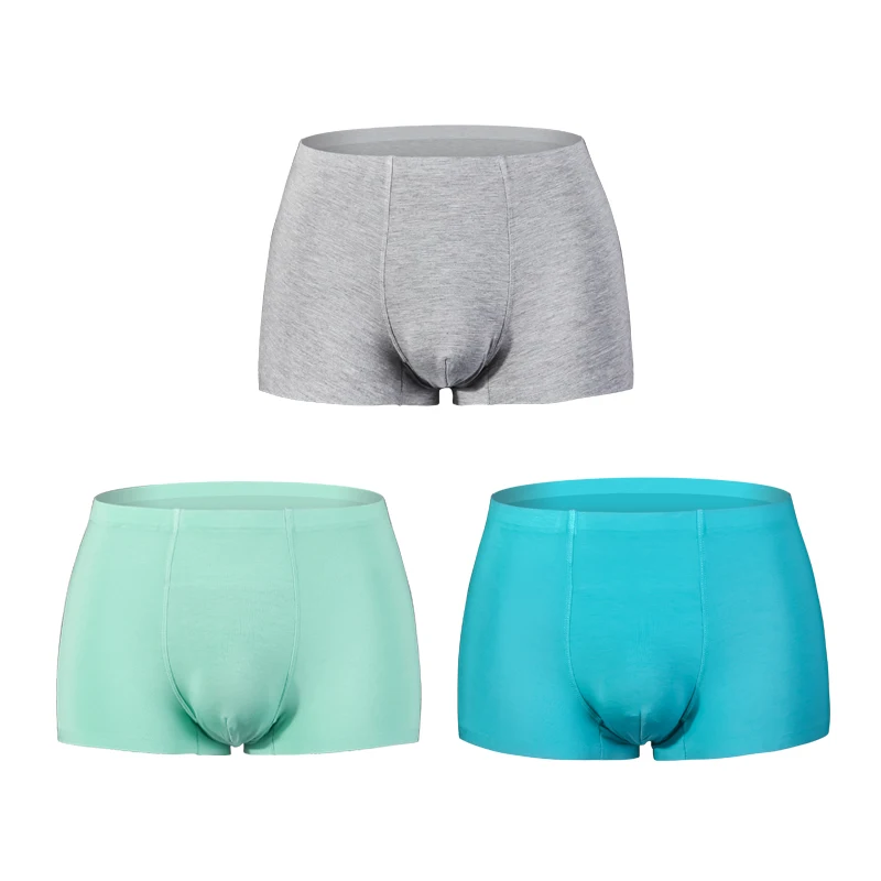 Herren-Slips, Herren-Boxershorts, Modal, nahtlos, Hodensack-Unterstützung, Sport, atmungsaktive, antibakterielle Shorts, Boxershorts in Übergröße