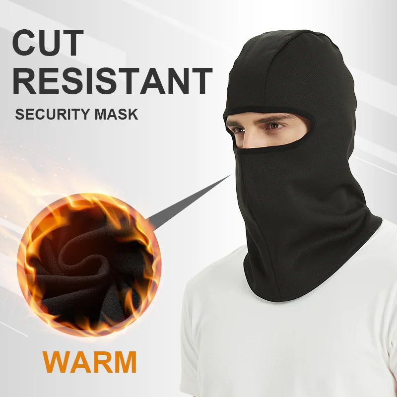 Nível 3 corte resistente máscara quente no inverno auto-defesa balaclava cabeça e proteção facial parar frio scurity segurança do corpo