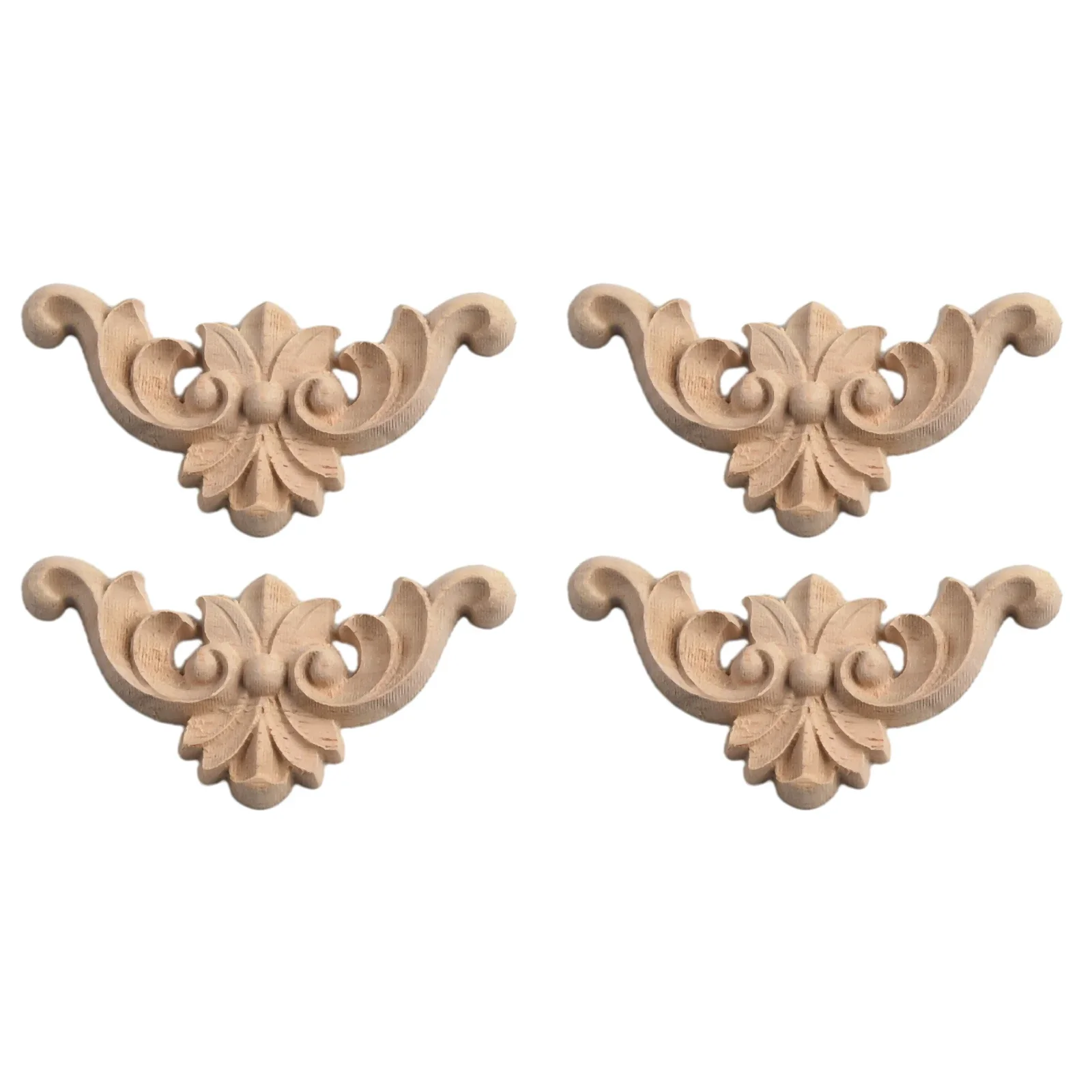 Brand New Wood Applique Carve Decal Corner Replacement 4 Pcs Single Side Wood Carved 4*4cm-20*20cm Accessories