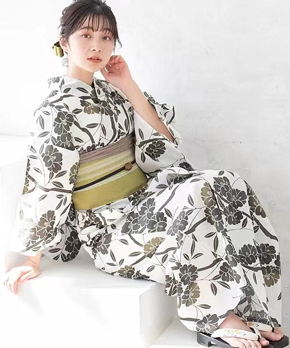 

Японское кимоно юката, женское кимоно из чистого хлопка, традиционный стиль, ретро-одежда для путешествий, фотографии