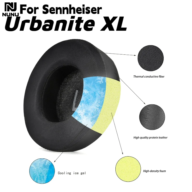 

Replacement Wear ice cold Ice gel Sponge Ear Cushion Cover Accessories for Sennheiser Urbanite XL 90mm Gaming Headphone
