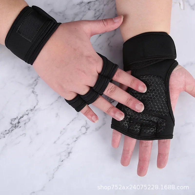 Luvas de Fitness para Homens e Mulheres, Luvas de Academia para Levantamento de Peso, Luvas de Treinamento com Proteção para os Pulsos, Luvas Antiderrapantes e Anticalos