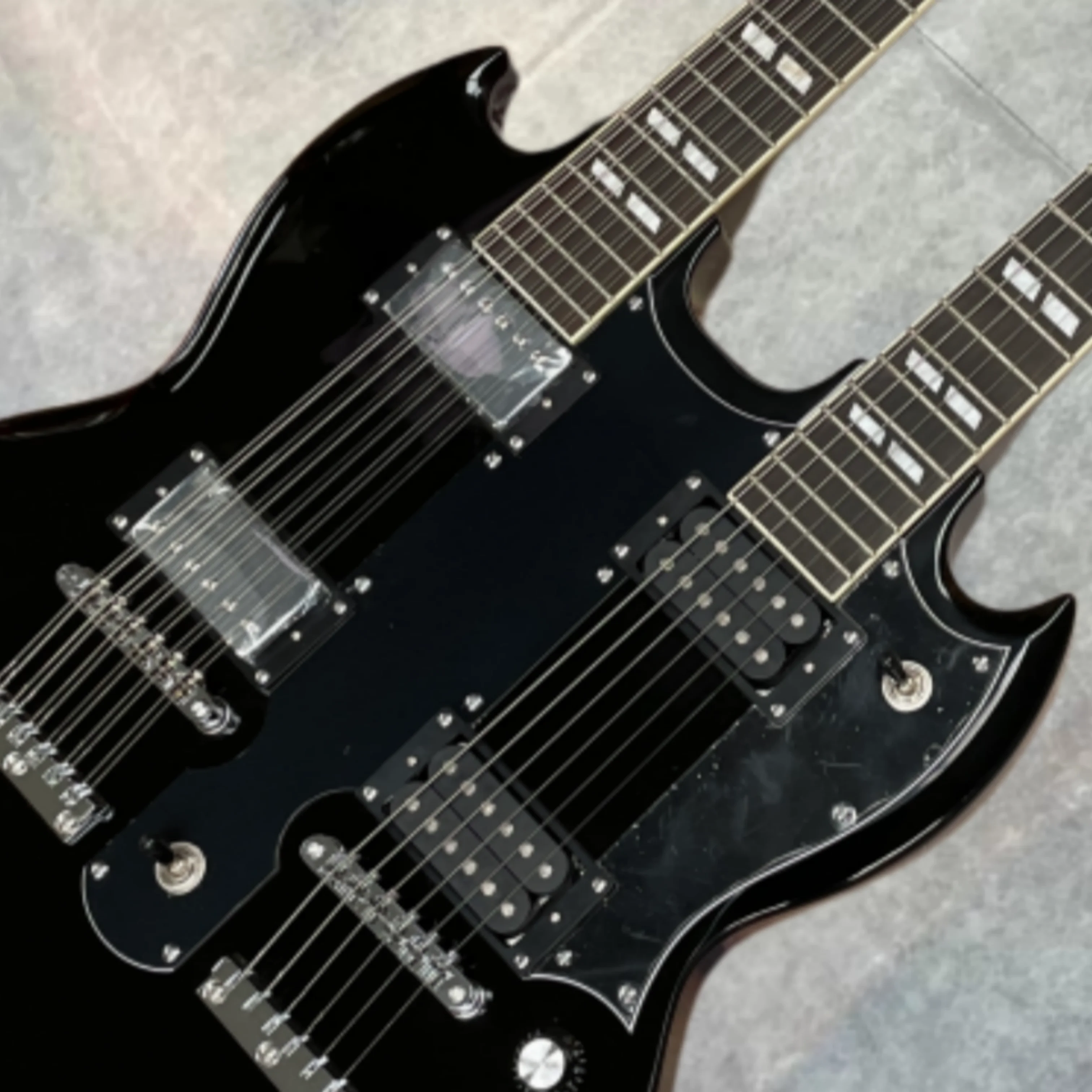 Siyah çift başlı elektro gitar - Electric Guitar Beginner incelemesi ve fiyatı