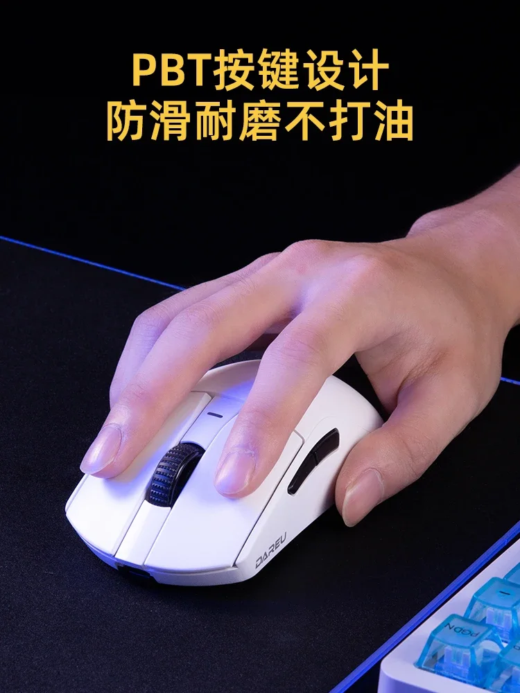 Imagem -03 - Dareu A950 Pro Mouse 4k Paw3395 sem Fio Bluetooth Portátil Tri-mode Rgb Mouse para Jogos para Teclado de Computador pc Escritório Ratos Gif