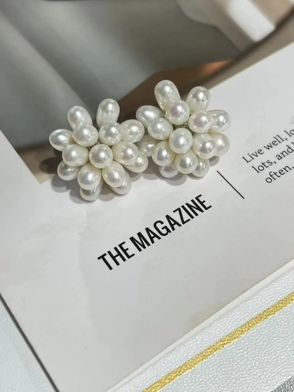 Certificate Top Quality 925 Silver Natural Freshwater Baby Pearl Ear Stud Aurora White/Purple Akoya Popcorn Earrings Jewellery