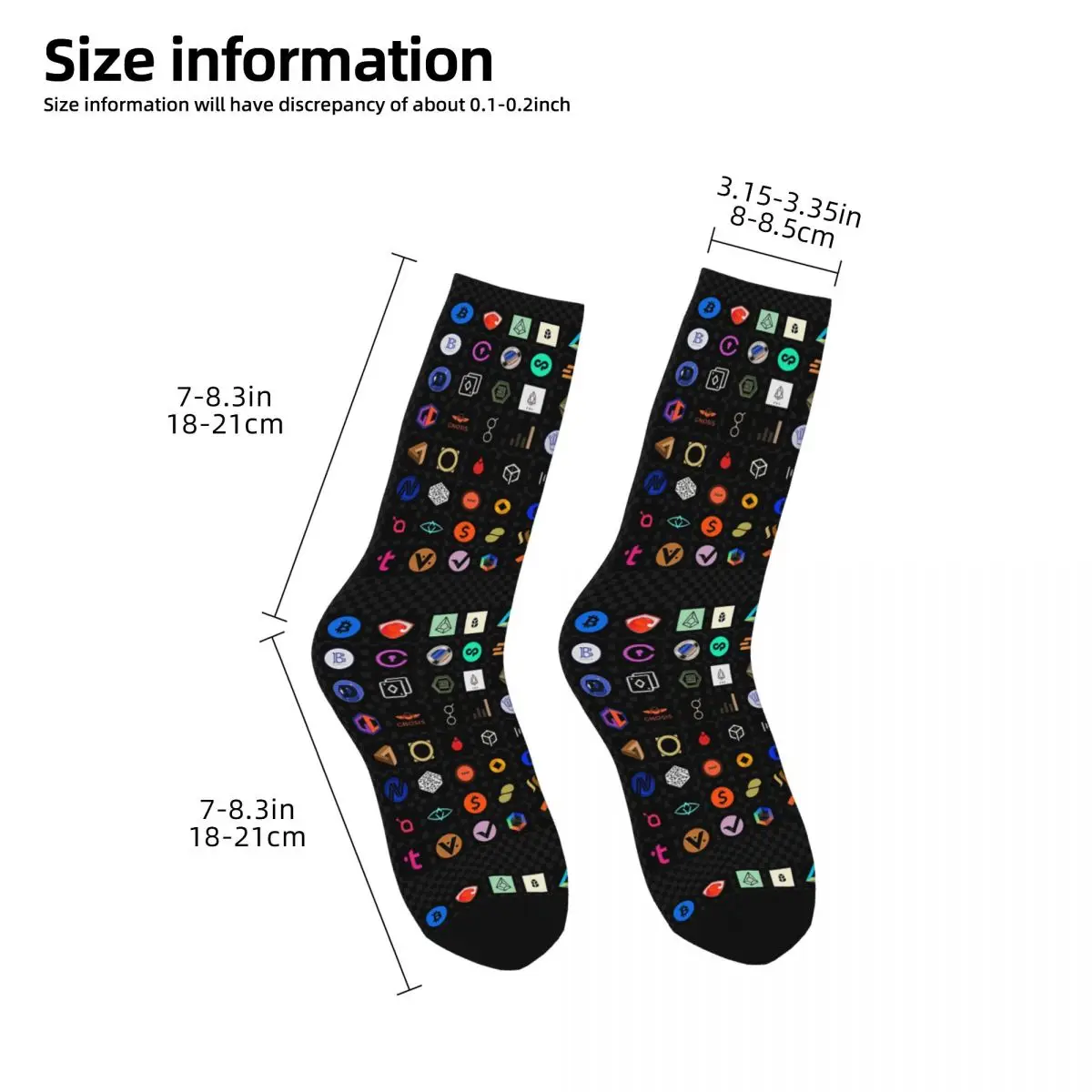 Krypto münze Kunst Krypto Symbol Kawaii Kordel zug Männer Frauen Socken wind dicht schön geeignet für alle Jahreszeiten Dressing Geschenke