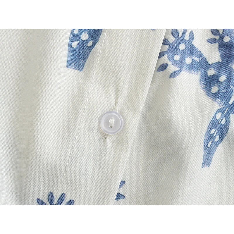 SIYANG Women Print Buttons Shirts Female Stand Collar Tops Ladies Casual Blouse Streetwear
