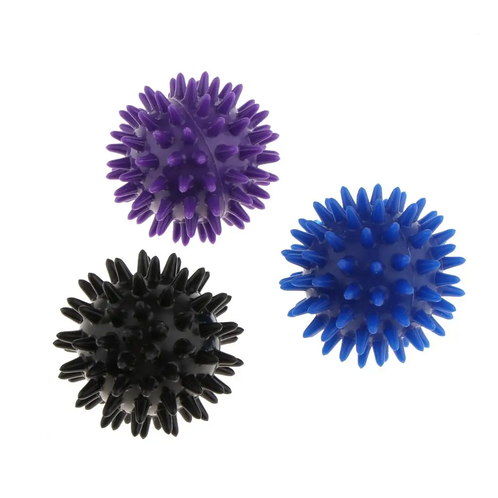 3pcs Professional Massage Ball Body Spiky Point Soreness 3 Colors/Set